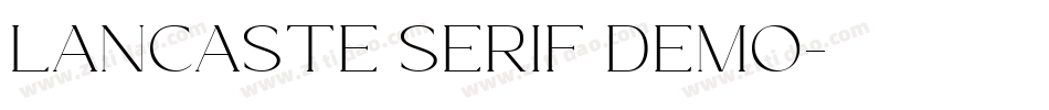 Lancaste Serif Demo字体转换
